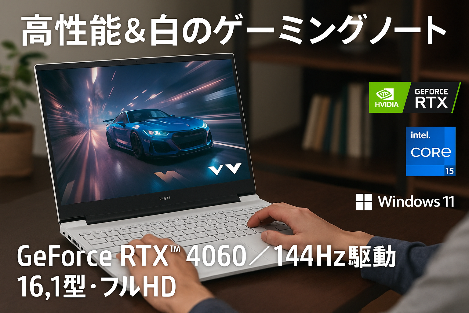 HP ゲーミングノートパソコン NVIDIA GeForce RTX 4060 Laptop グラフィックス 144 Hz Victus by HP 16-r0010TX 16.1インチ インテル Core i5 16GB 512GB SSD フルHD Windows11 Home セラミックホワイト 1年間メーカー保証