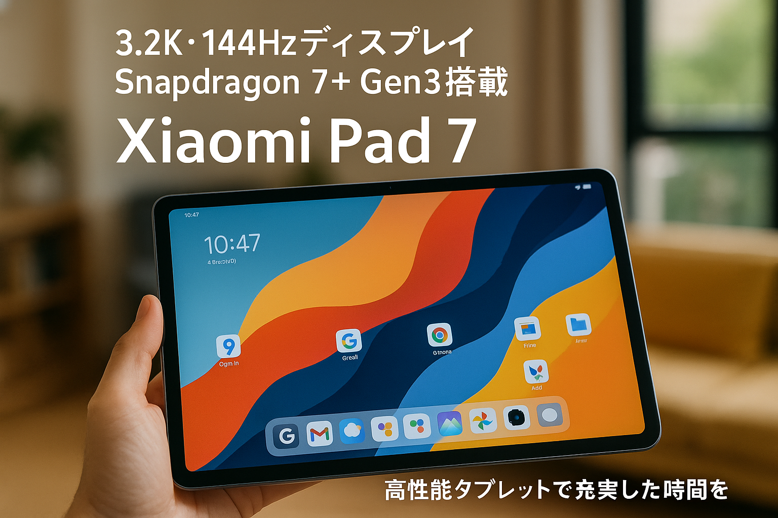 Xiaomi Pad 7 8G+128G グレー 3.2K 144Hz高精細ディスプレイ 800nits Snapdragon 7+ Gen3 Xiaomi HyperOS 2搭載 AI機能 Google Gemini クワッドスピーカー Dolby Vision 8850mAhバッテリー 45W急速充電 エンターテインメント 作業 会議用