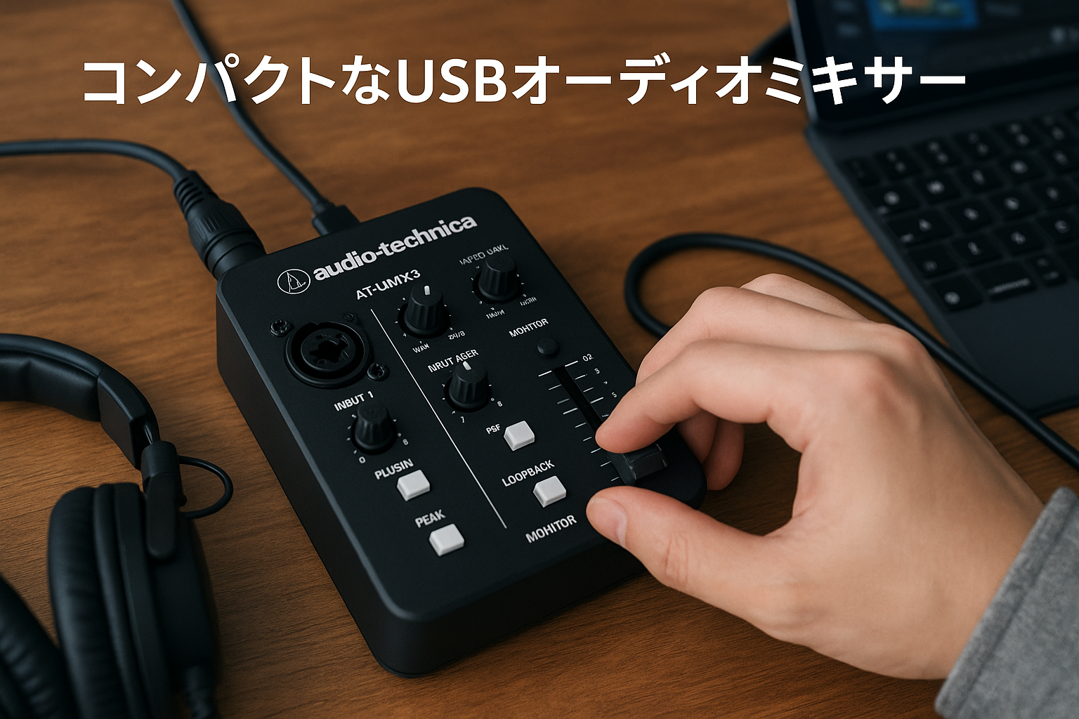 オーディオテクニカ AT-UMX3 USB オーディオミキサー オーディオインターフェース 配信機材 DTM 音楽制作 USB Type-C スマホ/タブレット対応 PS4 PS5 【国内正規品】