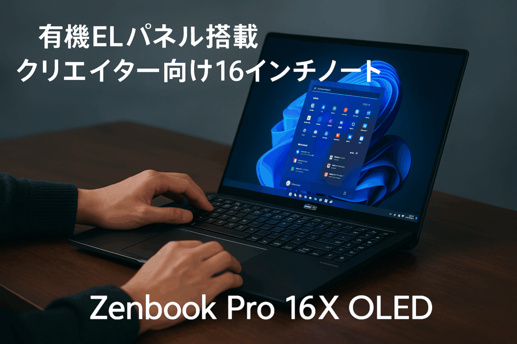 ASUS ノートパソコン Zenbook Pro 16X OLED 16インチ 第13世代 Core i9-13905H メモリ32GB SSD1TB MS Office 2021搭載 Windows11 バッテリー駆動9.4時間 Type-C給電対応 重量2.4kg 有機ELパネル 指紋認証 テックブラック UX7602BZ-MY009WS