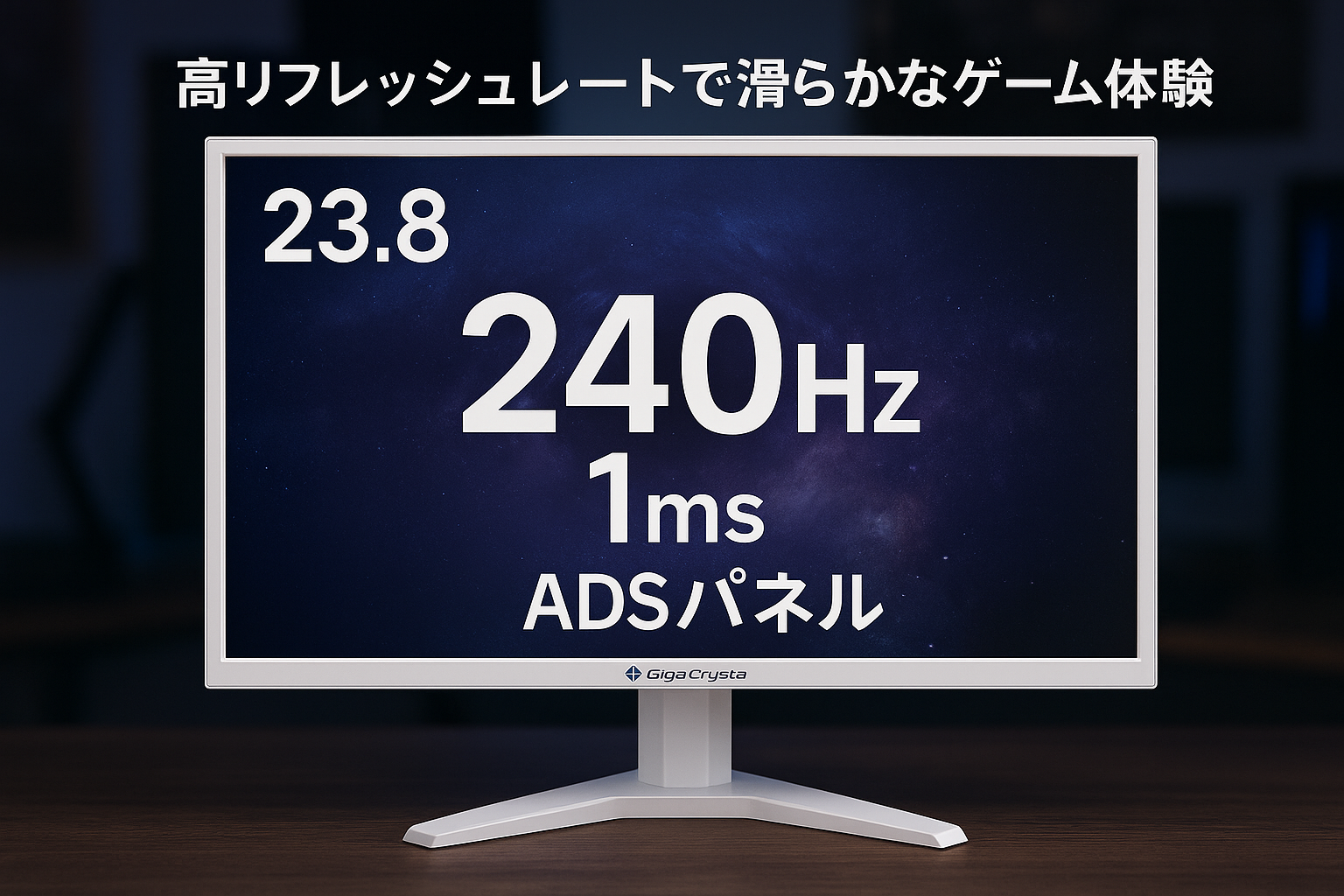 IODATA ゲーミングモニター 23.8インチ GigaCrysta 240Hz ADSパネル 1ms ヒーラーホワイト 無輝点保証対応(HDMI×2/DisplayPort/VESA対応/土日サポート/日本メーカー) EX-GD242UDW