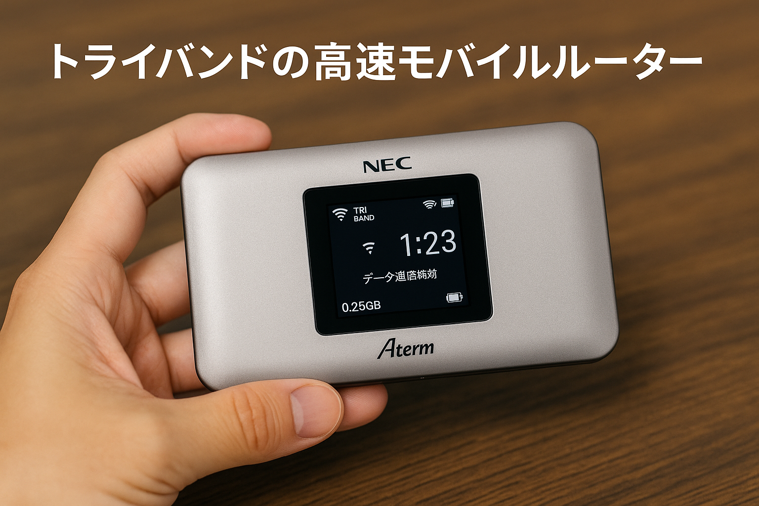 NECプラットフォームズ Aterm Wi-Fi モバイルルーター tri band MP02LN SW メタリックシルバー PA-MP02LN-SW