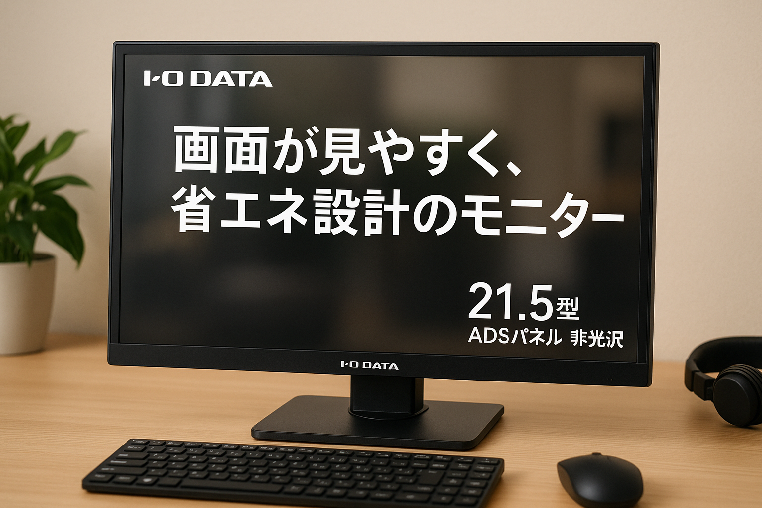 アイ・オー・データ IODATA モニター 21.5インチ ブラック ADSパネル 非光沢 省電力 (HDMI/アナログRGB/スピーカー付/VESA対応/土日サポート/日本メーカー/無輝点保証) EX-A221DB