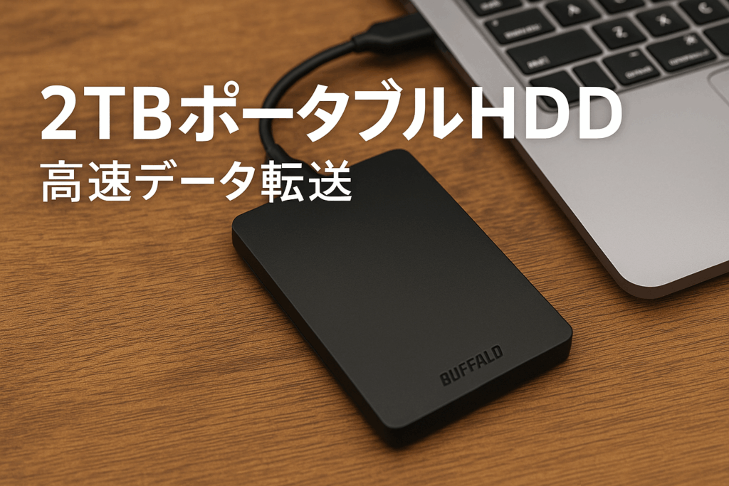 バッファロー BUFFALO ミニステーション USB3.1(Gen1)/USB3.0用ポータブルHDD 2TB HD-PCFS2.0U3-BBA
