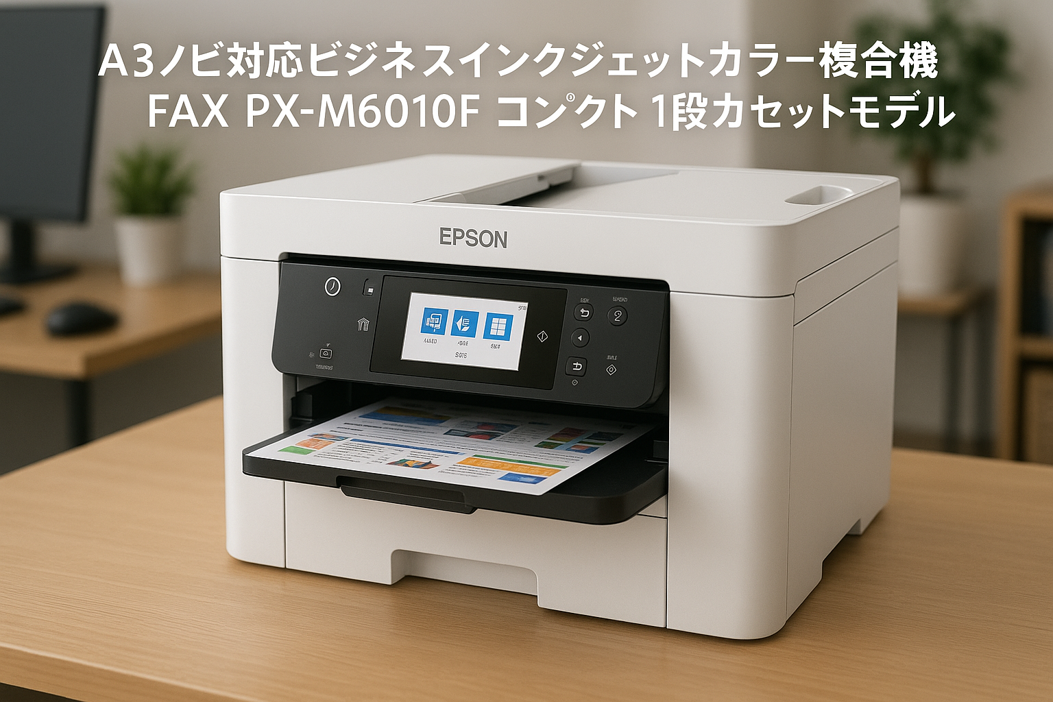 エプソン プリンター A3ノビ対応ビジネスインクジェットカラー複合機 FAX PX-M6010F コンパクト 1段カセットモデル