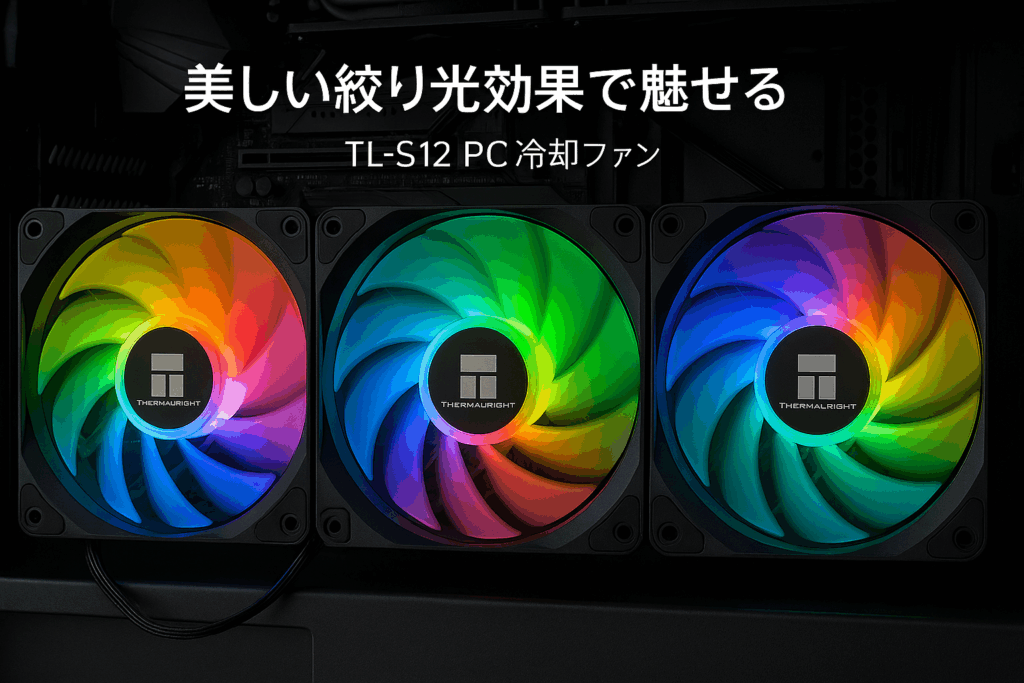 Thermalright TL-S12 CPUファンハウジング冷却器PWMファン、絞り光エフェクト、ARGB絞り付き4ピンPWMコネクタコンピュータファン、1500 RPM速度PC冷却ファン(120 mm、3ファン)
