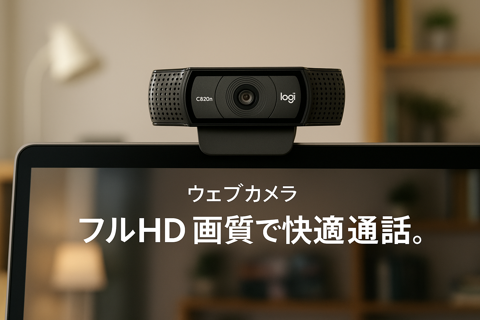 ロジクール Webカメラ C920n フルHD 1080P ストリーミング オートフォーカス ステレオ マイク ブラック ウェブカメラ ウェブカム PC Mac ノートパソコン Zoom Skype 国内正規品 [Amazon.co.jp 限定壁紙ダウンロード付き]