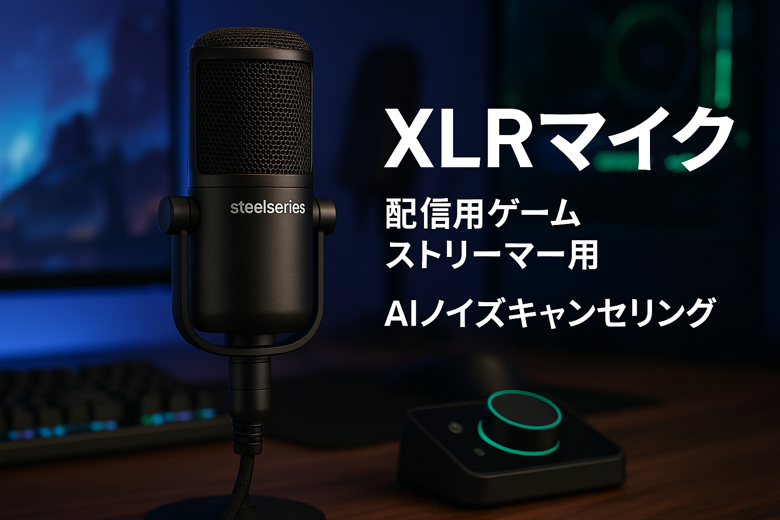 SteelSeries Alias Pro PC PS5/4使用可能 XLR マイク 配信用 ゲーム ストリーマー用 コンテンツクリエーター ソナー オーディオ ソフトウェア AIノイズキャンセリング 単一指向性 カーディオイド
