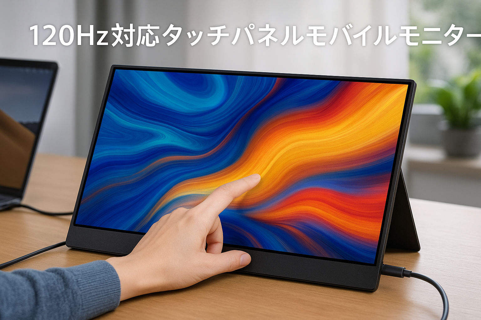 モバイルモニター Newsoul 18.5インチ タッチパネル 120HZ モバイルディスプレイ 1920x1080FHD PCモニター 持ち運び 75mm標準VESA穴 ポータブルモニター 自立型スタンド サブモニター IPS液晶パネル USB Type-C/Mini HDMI端末 PS4/5/XBOX/Switch/PC/Macなど対応 ゲーム/エンターテインメント