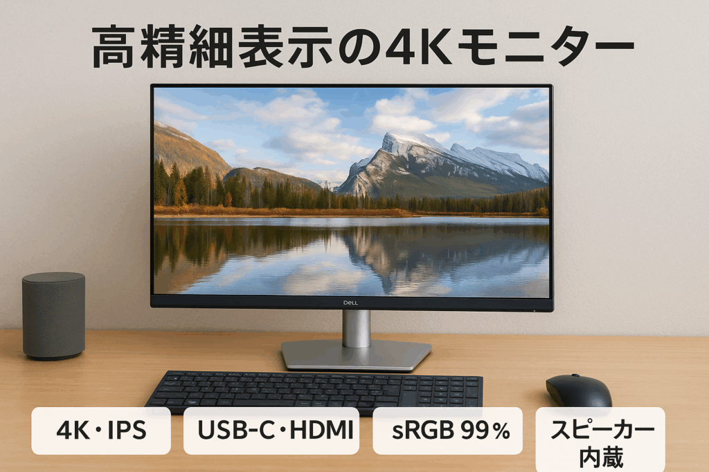 Dell S2725QC-A 27インチ 4K モニター(無輝点5年保証/4K/IPS非光沢/USB Type-Cx1,HDMIx2/sRGB 99%/4ms,120Hz/FreeSync Premium/HDR10/内蔵スピーカー/縦横回転,高さ調整)