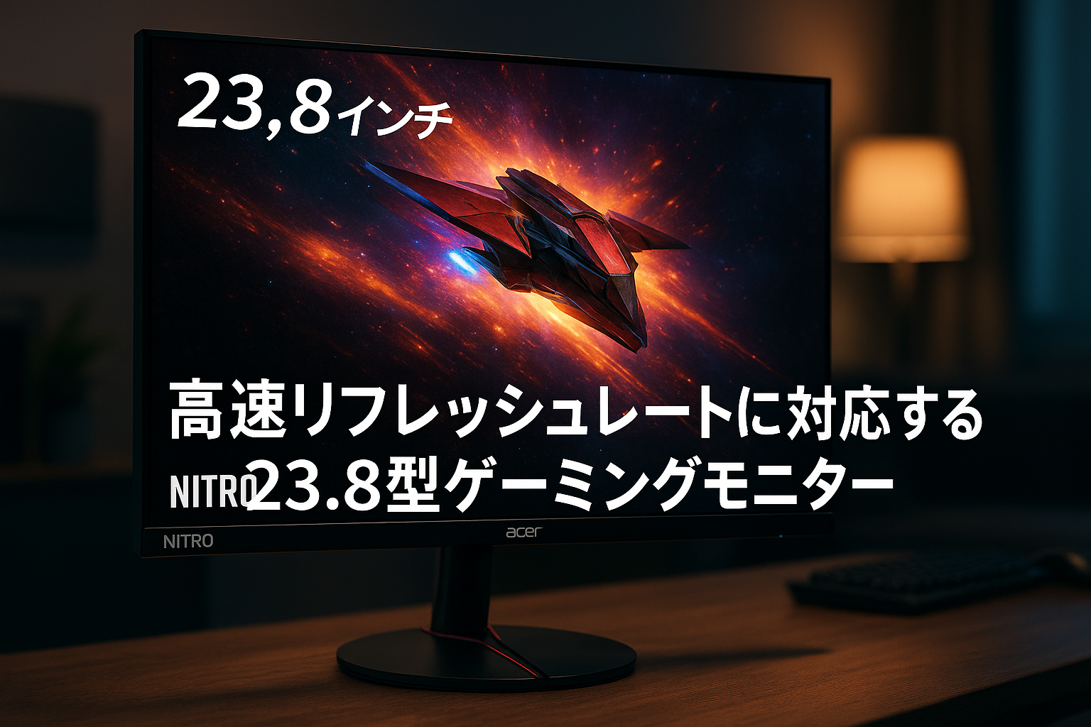 Acer ゲーミングモニター 23.8インチ IPS フルHD 非光沢 120Hz 1ms sRGB 99% Adaptive-Sync HDMI 1.4 DisplayPort v1.2 ミニD-Sub 15ピン スピーカー・ヘッドフォン端子非搭載 PS5 Xbox Series X|S Nitro KG241YGbip