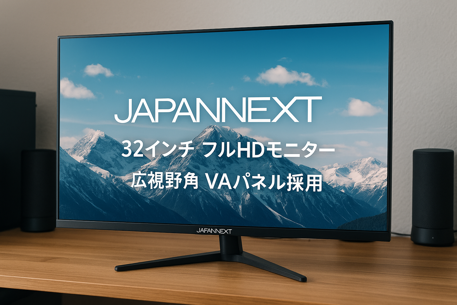 JAPANNEXT 32インチ モニター フルHD 1920x1080解像度 VA ディスプレイ (HDMI/スピーカー内蔵/VESA対応/ブルーライトカット) JN-V32FLFHD