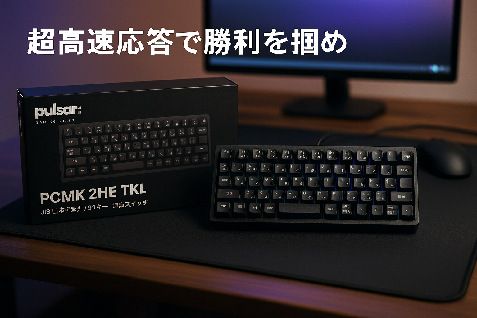 Pulsar Gaming Gears PCMK 2HE TKL ゲーミング キーボード JIS 日本語配列 91キー 磁気スイッチ 8K Polling Rate