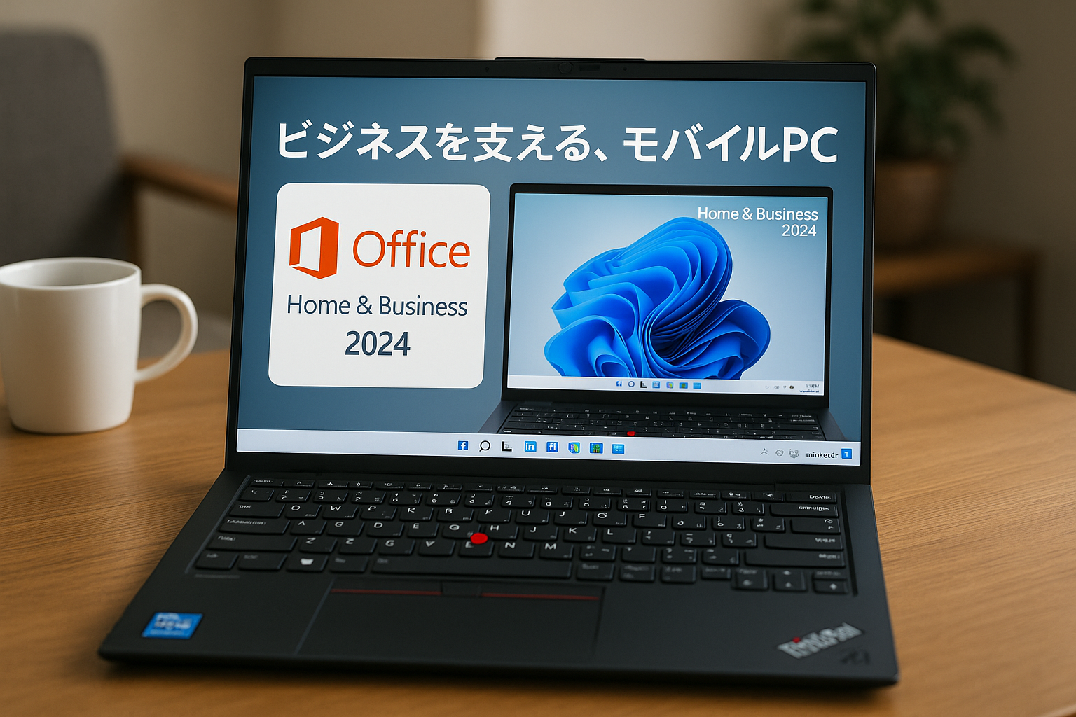 Lenovo ThinkPad X1 Carbon Gen 12 ノートパソコン 14インチ/Microsoft Office Home and Business 2024 (法人向け)/インテル® Core™ Ultra 5 プロセッサー 125U/メモリ 16GB/SSD 512GB/Windows 11 Pro 64bit （日本語版）/ /21KDSGMX00