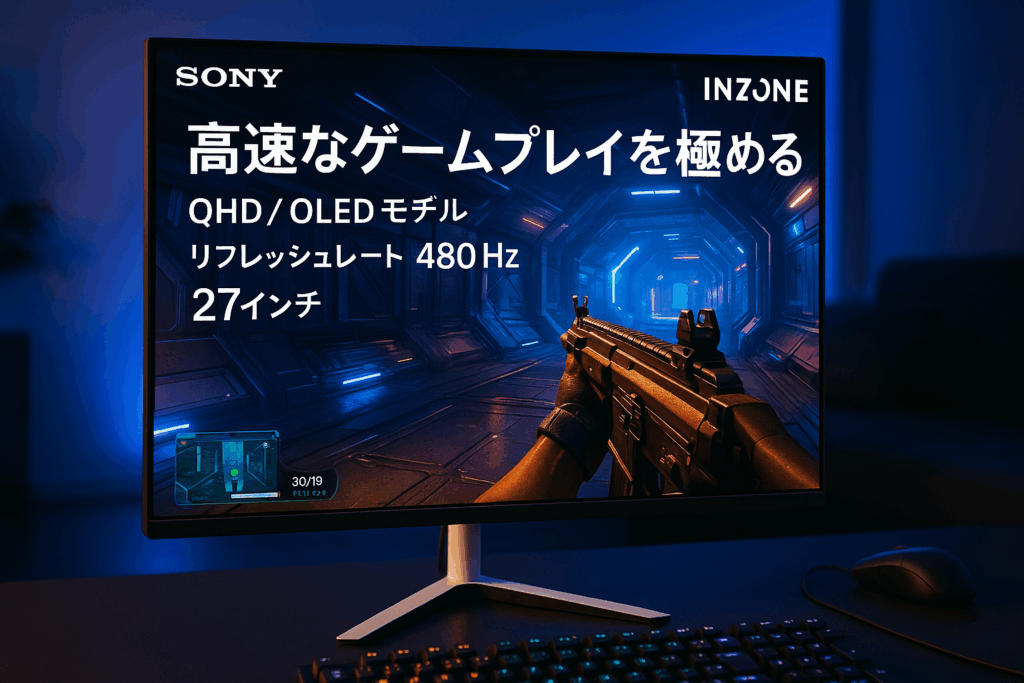 ソニー ゲーミングモニター INZONE M10S SDM-27Q10S QHD 27インチ OLEDモデル 24.5インチモード搭載 Fnatic共同開発 高コントラスト/リフレッシュレート480Hz 応答速度0.03ms VESA対応