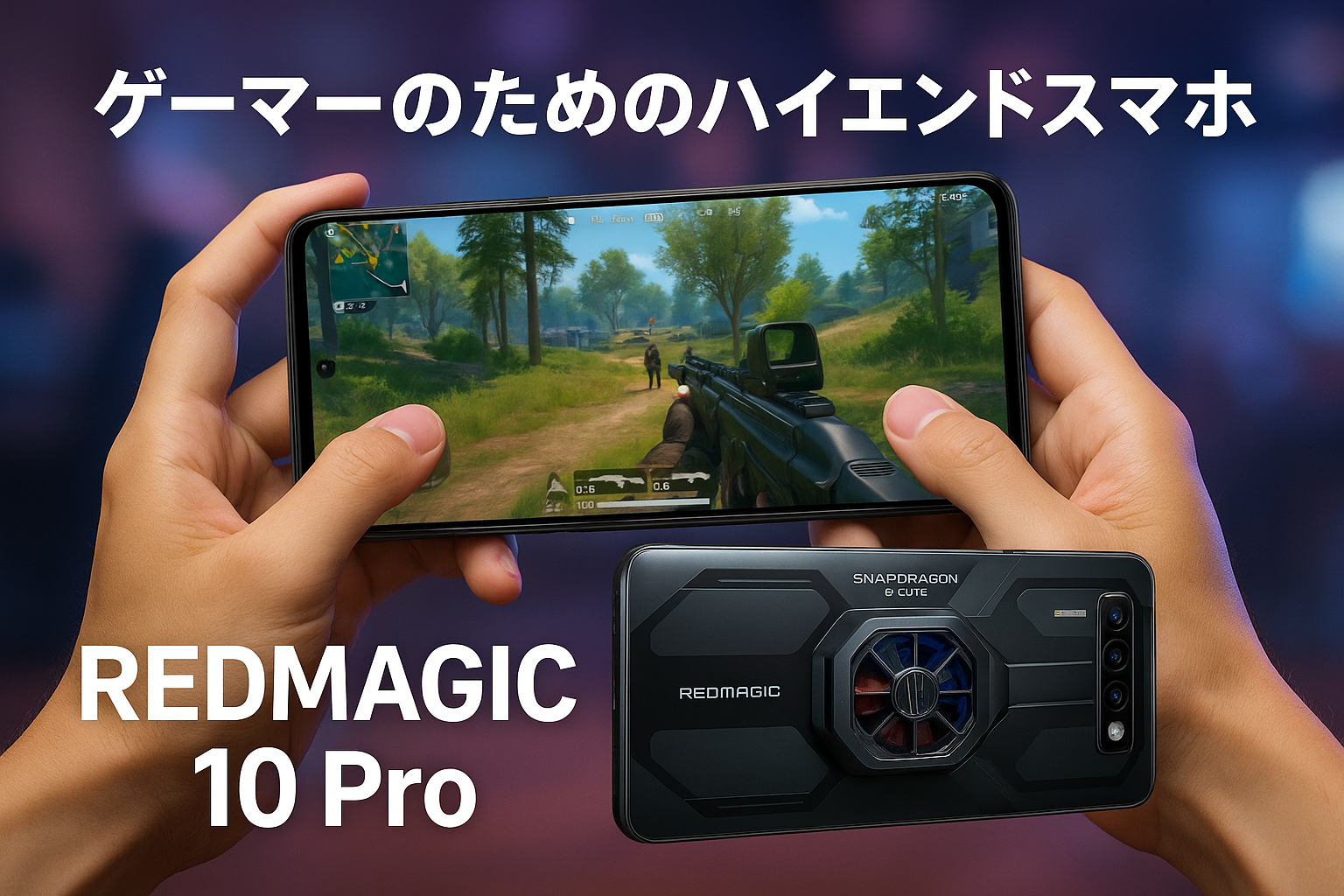 REDMAGIC 10 Pro レッドマジック【日本正規代理店】Android ゲーミングスマホ SIMフリー スマホ本体 Snapdragon 8 Elite 搭載 冷却ファン内蔵 6.85インチフルディスプレイ 1.5K解像度 144Hz 5G対応 7050mAh 80W急速充電 Felica対応(Dusk,RAM 16GB+ROM 512GB)