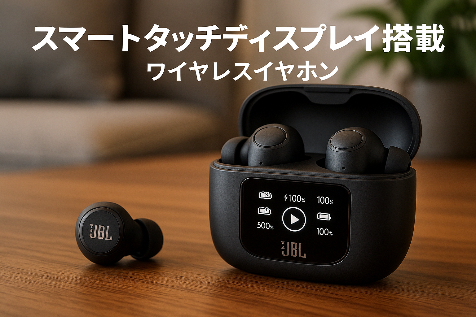 JBL TOUR PRO 3 ワイヤレスイヤホン bluetooth/ハイブリッドノイズキャンセリング/ハイレゾワイヤレスLDAC/デュアルドライバー/マルチポイント/防塵・防水/ワイヤレス充電対応/スマートタッチディスプレイ搭載/ブラック / JBLTOURPRO3BLK