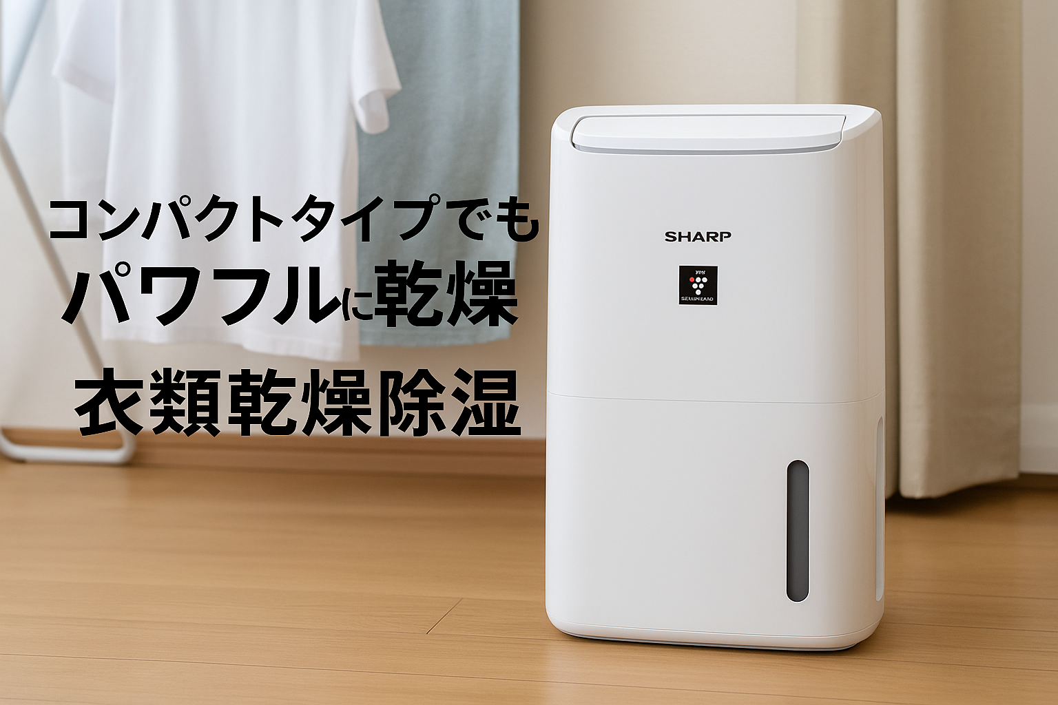シャープ 衣類乾燥 除湿機 CV-R71-W コンプレッサー 方式 7.1L/日 コンパクトタイプ プラズマクラスター7000 省エネ 部屋干し 消臭