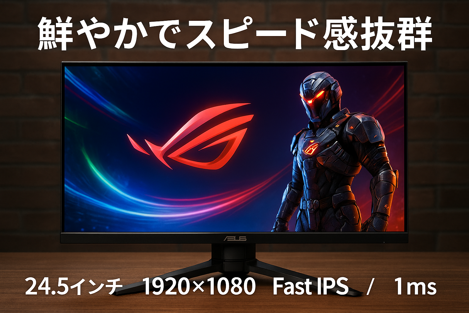 ASUS ゲーミングモニター ROG Strix XG259CS-J (24.5インチ/1920x1080/Fast IPS/180Hz/1ms(GTG)/HDR/USB Type-C/DisplayPort 1.4/HDMI/国内正規品)