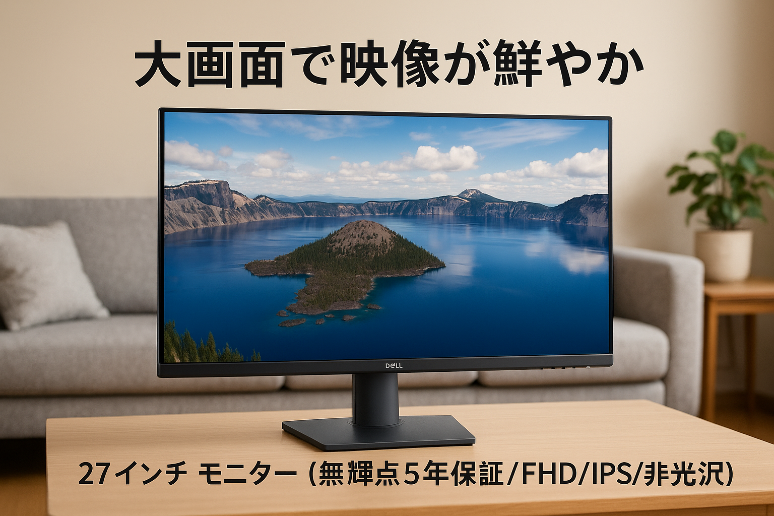 Dell S2725HS-A 27インチ モニター(無輝点5年保証/FHD/IPS,非光沢/HDMIx2/内蔵スピーカー/sRGB 99%/縦横回転,高さ調整)