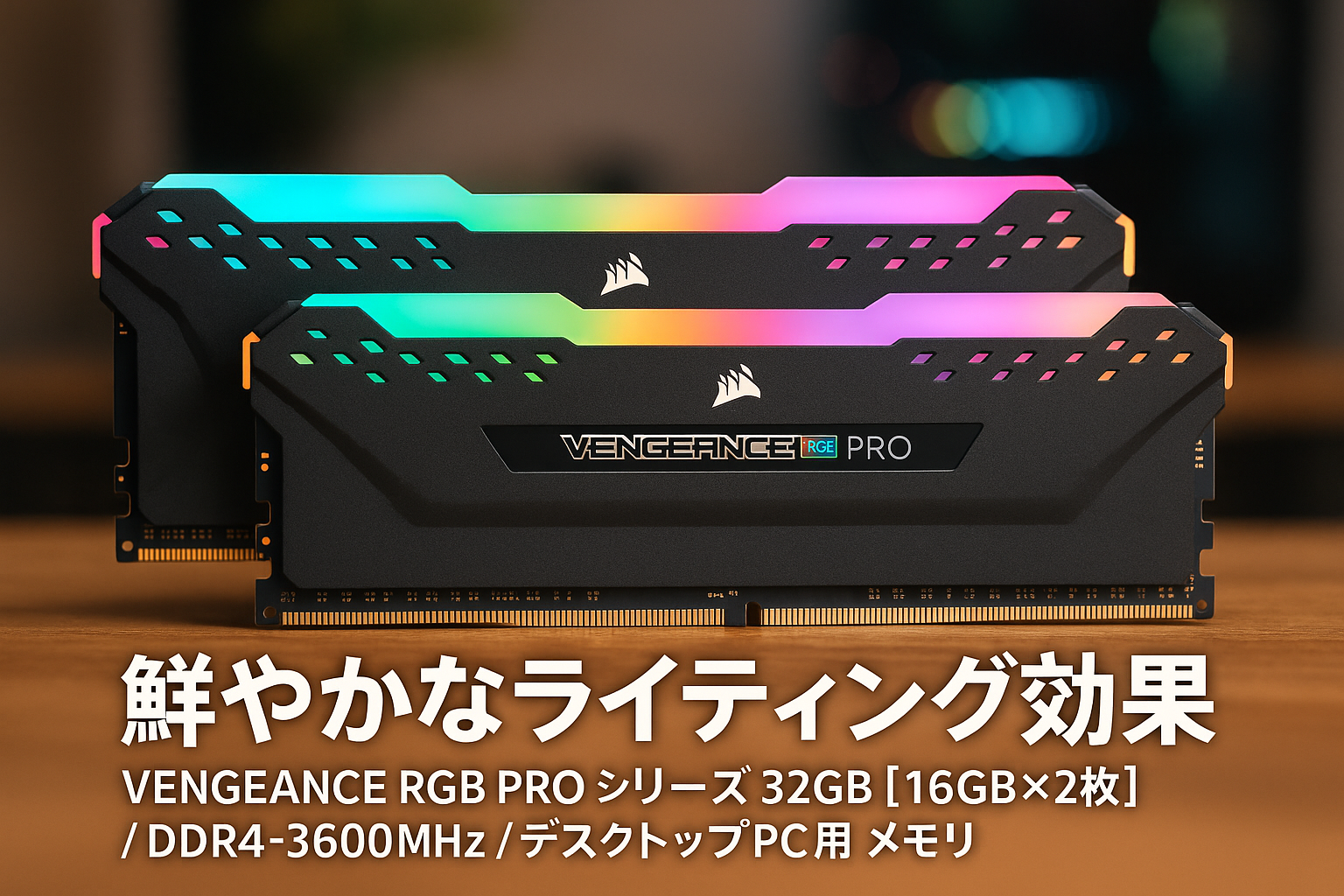 CORSAIR DDR4-3600MHz デスクトップPC用 メモリ VENGEANCE RGB PRO シリーズ 32GB [16GB×2枚] CMW32GX4M2Z3600C18