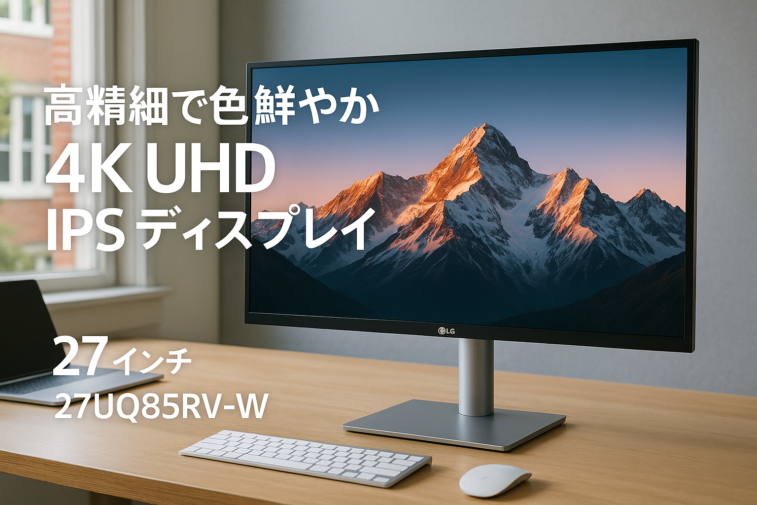 LG モニター ディスプレイ 27UQ85RV-W 27インチ/IPS Black/4K/自動ハードウェアキャリブレーション(センサー付属)/DisplayHDR 400/DCI-P3 98%/KVMスイッチ/USB Type-C(USB Power Delivery 最大90W)/DisplayPort/HDMI×2/チルト/高さ調節/ピボット対応/3年安心・無輝点保証