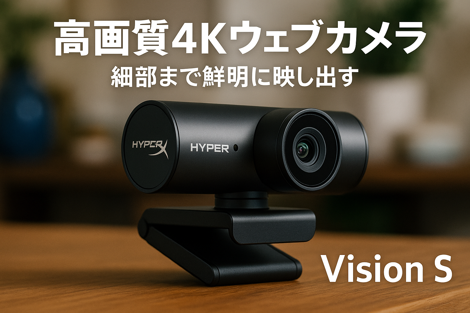 HyperX Vision S ウェブカメラ 4K 2160p/30fps 8MP Sony製Starvisセンサー搭載 90度視野角 オートフォーカス 配信/ビデオ会議 【日本正規代理店品】 75X30AA