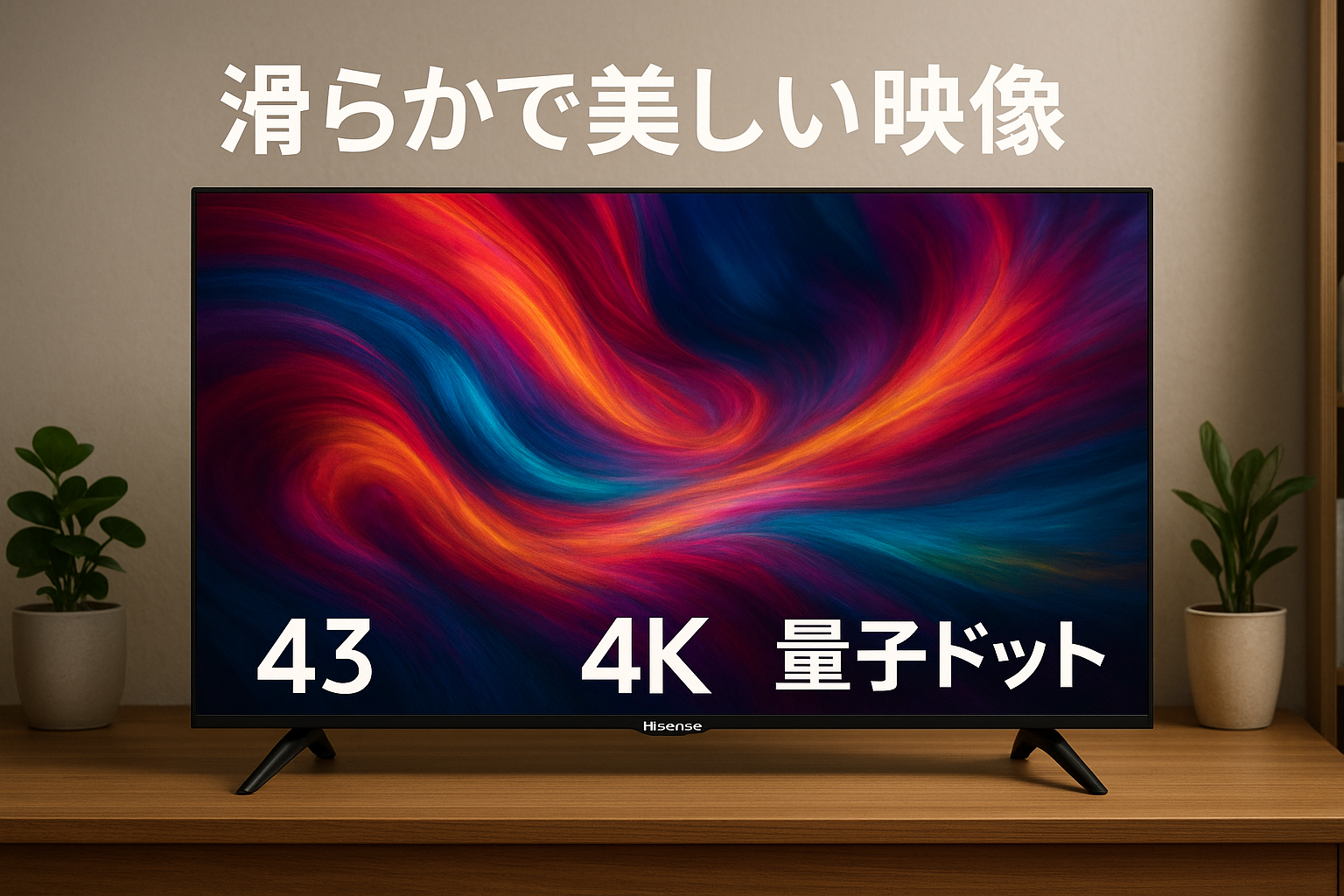 ハイセンス 43V型 4K 量子ドット 倍速パネル 144Hz VRR ゲームモード ネット動画対応 スマート ダブル録画 チューナー内蔵 Alexa対応 AirPlay2 液晶 テレビ 3年保証 43E7N 2024年モデル