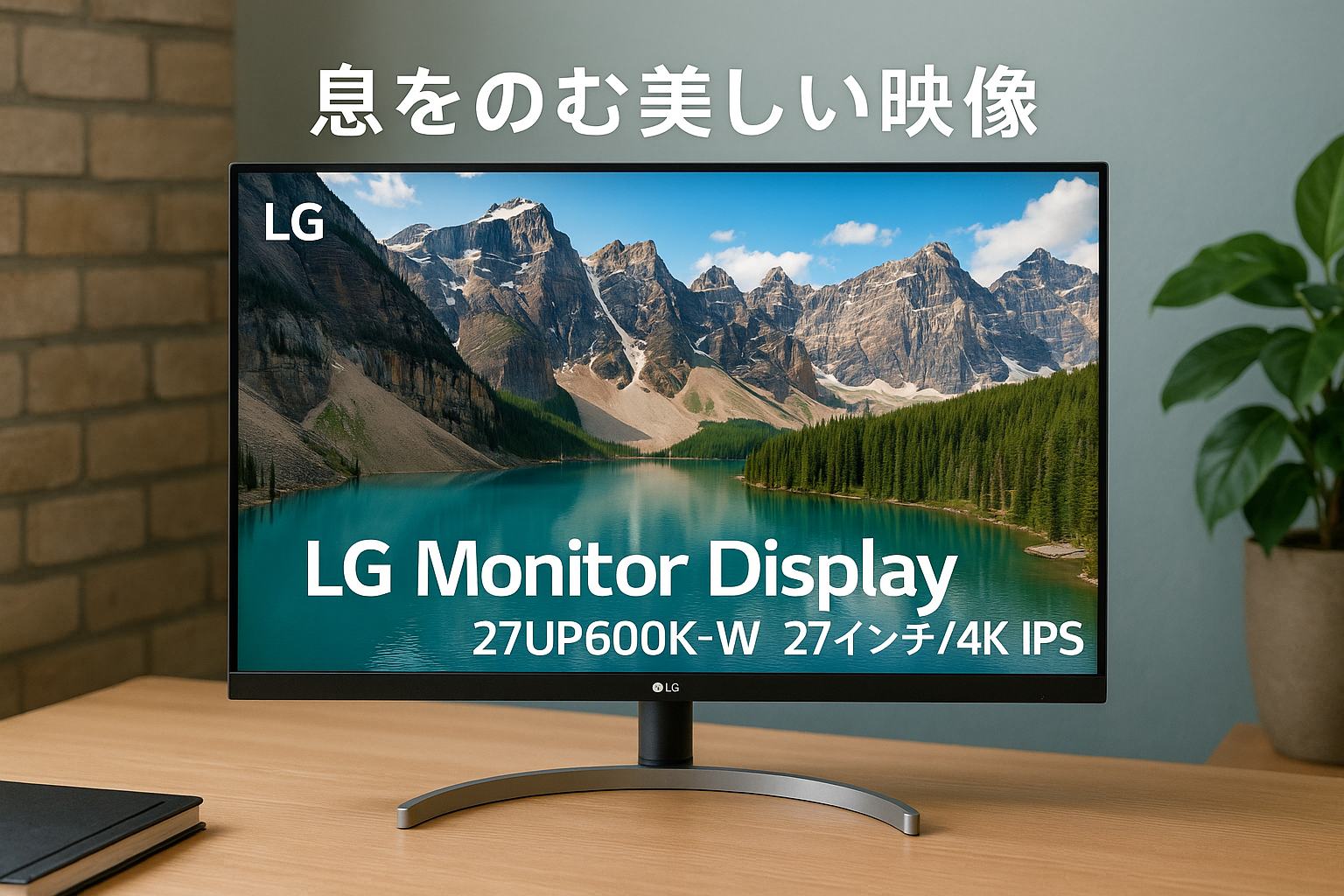 LG モニター ディスプレイ 27UP600K-W 27インチ/4K(3840×2160)/IPS/DCI-P3 95%/約10.7億色表示(8bit+FRC)/DisplayHDR 400/アンチグレア/HDMI×2/DisplayPort/フリッカーセーフ/ブルーライト低減モード/色覚調整/3年安心・無輝点保証
