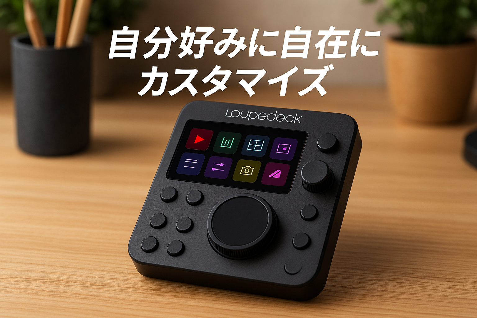 Loupedeck Creative Tool(CT) - 写真､ビデオ､音楽､デザイン､ライブ配信のカスタム編集コントローラ カスタマイズ可能なボタン ダイヤル タッチスクリーン ホイール付き 【日本語対応】