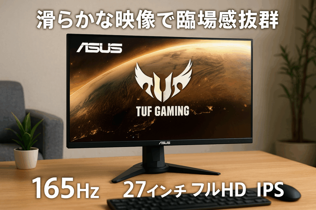 ASUS ゲーミングモニター 165Hz 27インチ モニター IPS フルHD 1ms HDMI1.4(x2) DsiplayPort1.2 TUF Gaming VG279Q1A