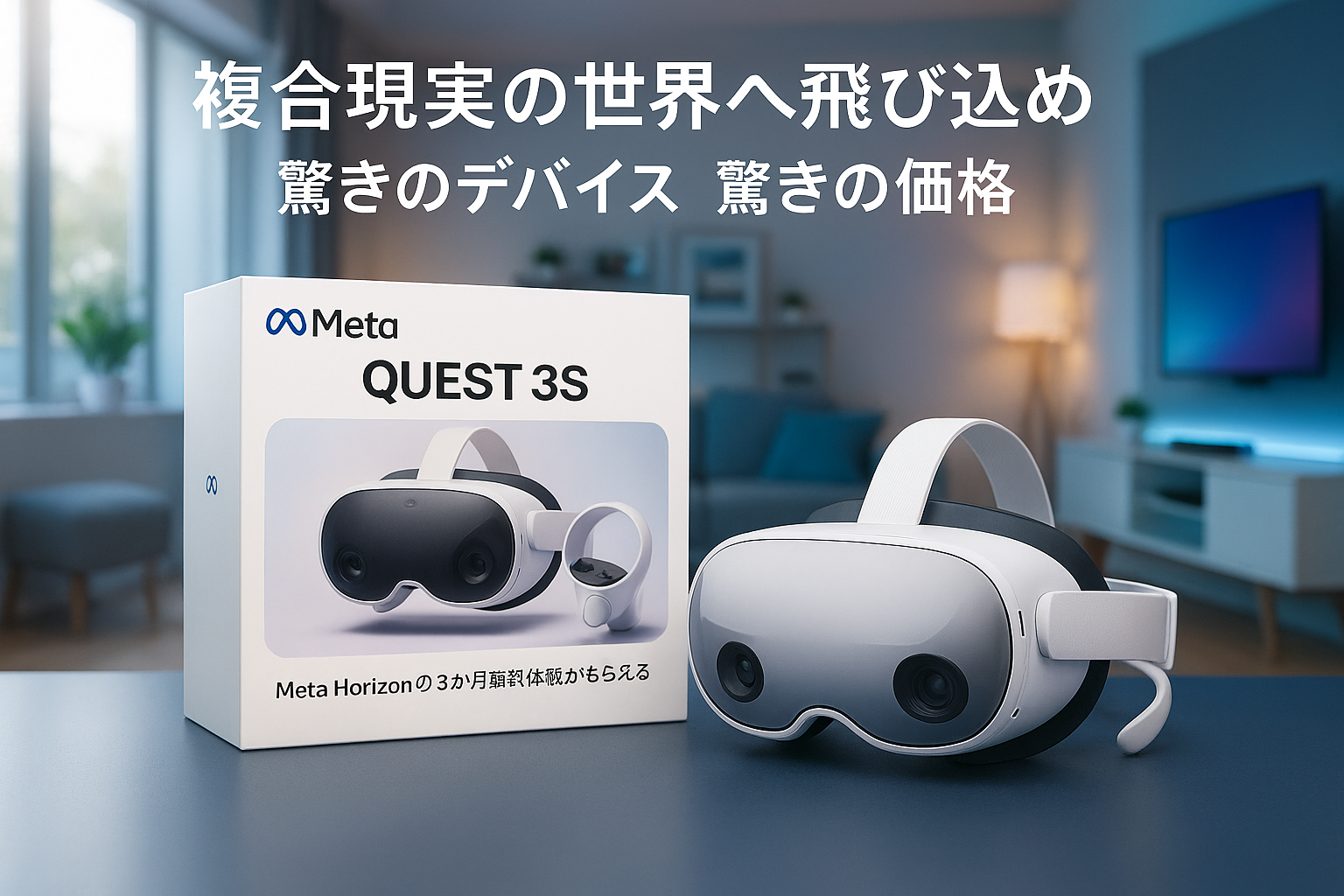 Meta Quest 3S 128GB | 複合現実(MR)の世界に飛び込もう | 驚異のデバイスを、驚きの価格で | オールインワンヘッドセット — Meta Horizon+の3か月無料体験がもらえる