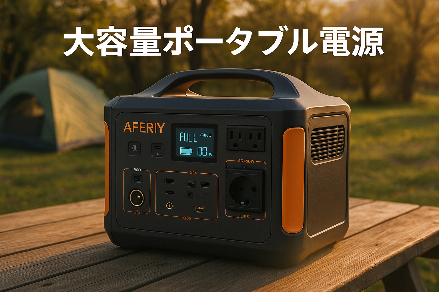 AFERIY 2400 ポータブル電源 大容量 ポータブルバッテリー 1.5時間満充電 2048Wh/640000mAh リン酸鉄リチウム UPS機能 AC 2400W (瞬間最大4800W)/DC/USB/XT60出力 16台機器同時充電 家庭アウトドア両用 節電 停電対策 防災推奨 純正弦波 MPPT制御 LEDライト 車中泊 キャンプ 長寿命 静音設計 AC100V 50Hz/60Hz