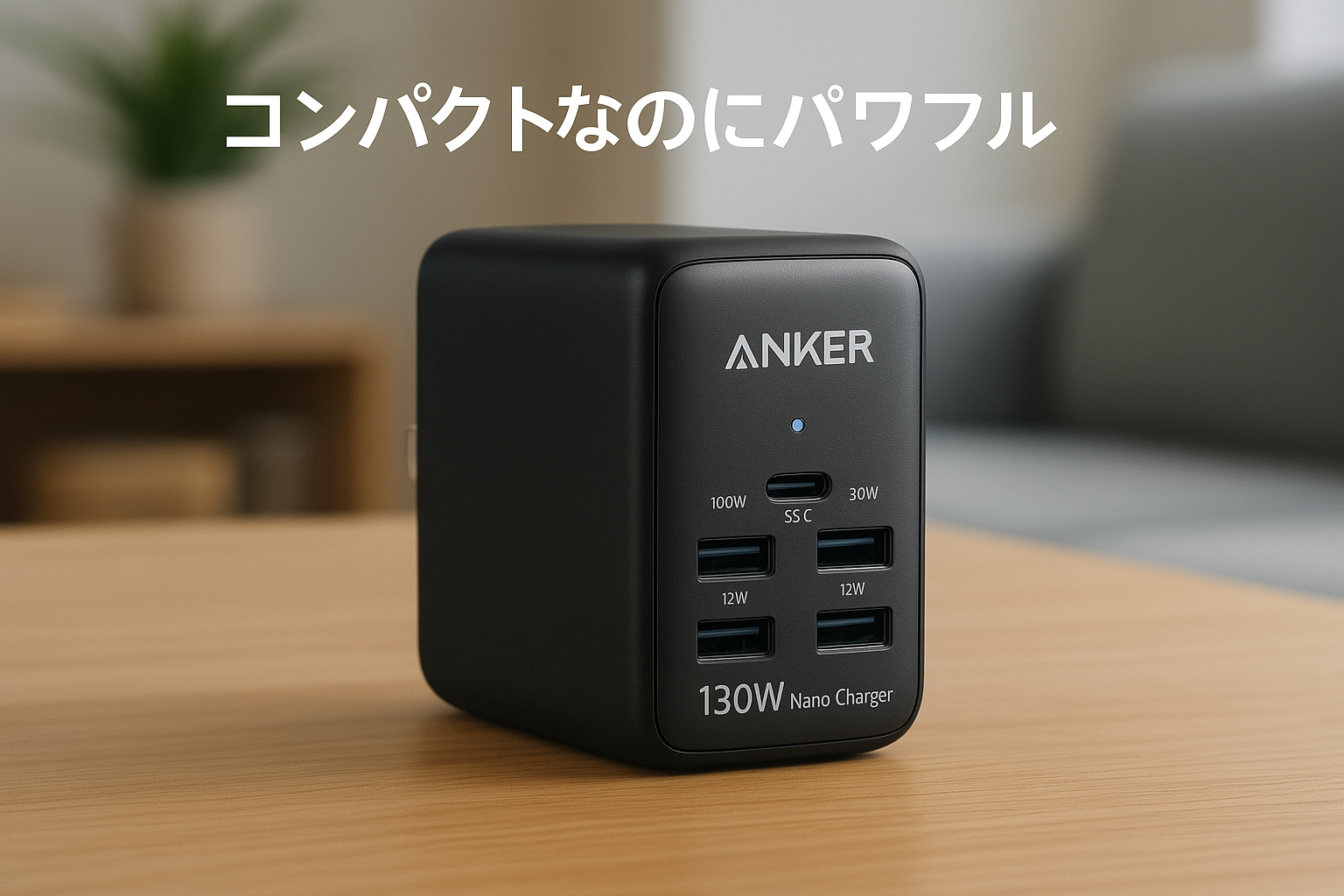 Anker Nano Charger (130W, 6 Ports) ブラック