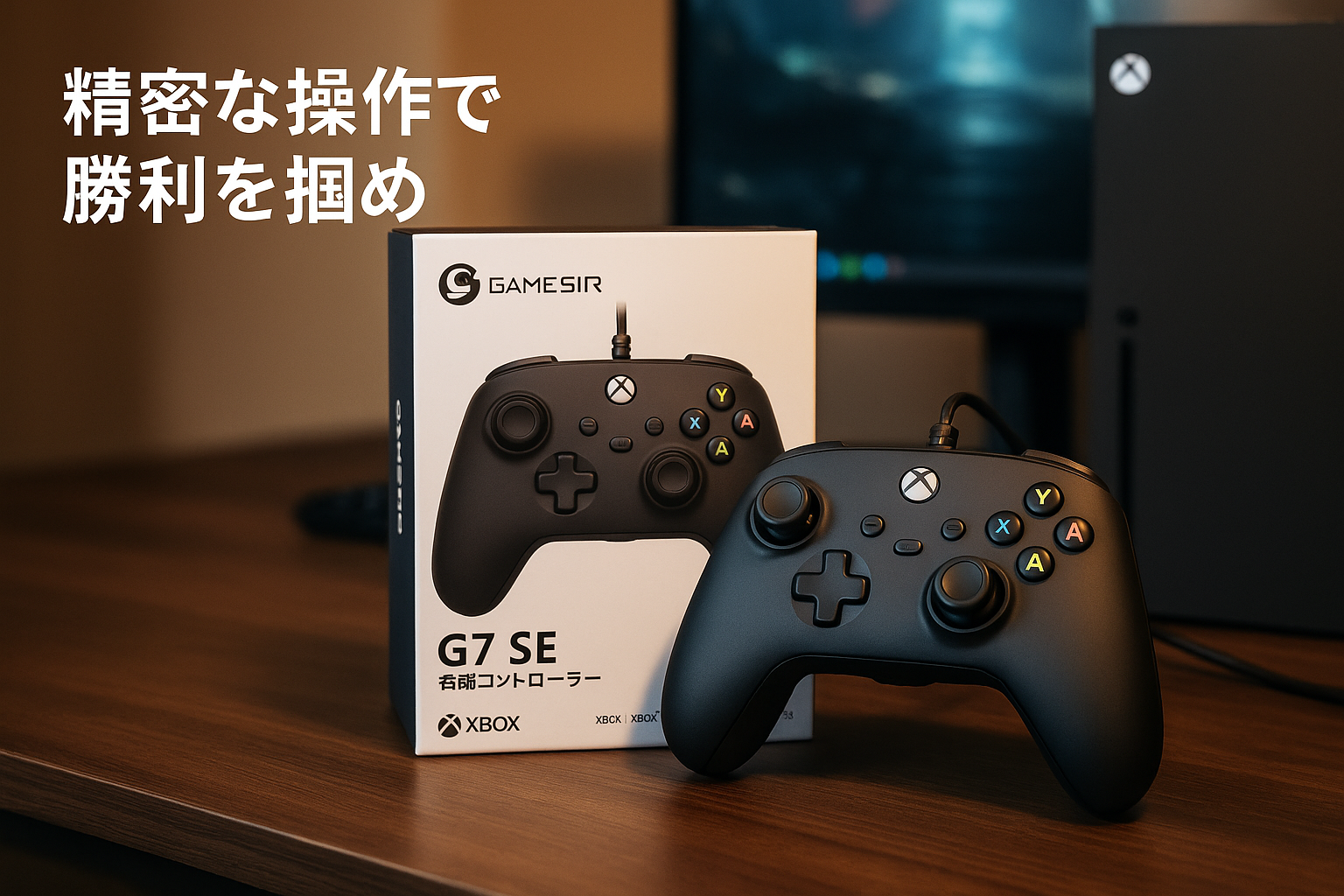 GameSir G7 SE 有線コントローラー Xbox One/Xbox Series X|S/PC用 ゲームパッド ホール効果採用ジョイスティック 3.5mmオーディオジャック付き
