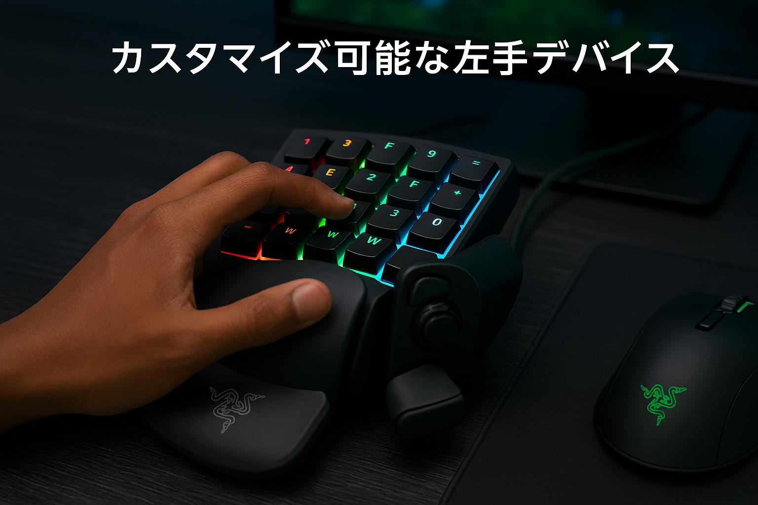 Razer Tartarus V2 左手デバイス 左手キーボード メカメンブレン 全キー自由に割り当て可能 【日本正規代理店保証品】 ファイナルファンタジーXIV 推奨デバイス