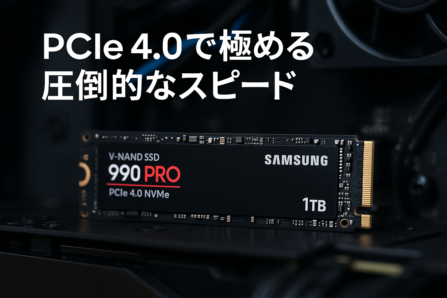 Samsung 990 PRO 1TB PCIe Gen 4.0 x4 (最大転送速度 7,450MB/秒) NVMe M.2 (2280) 内蔵 SSD MZ-V9P1T0B-IT/EC 国内正規保証品