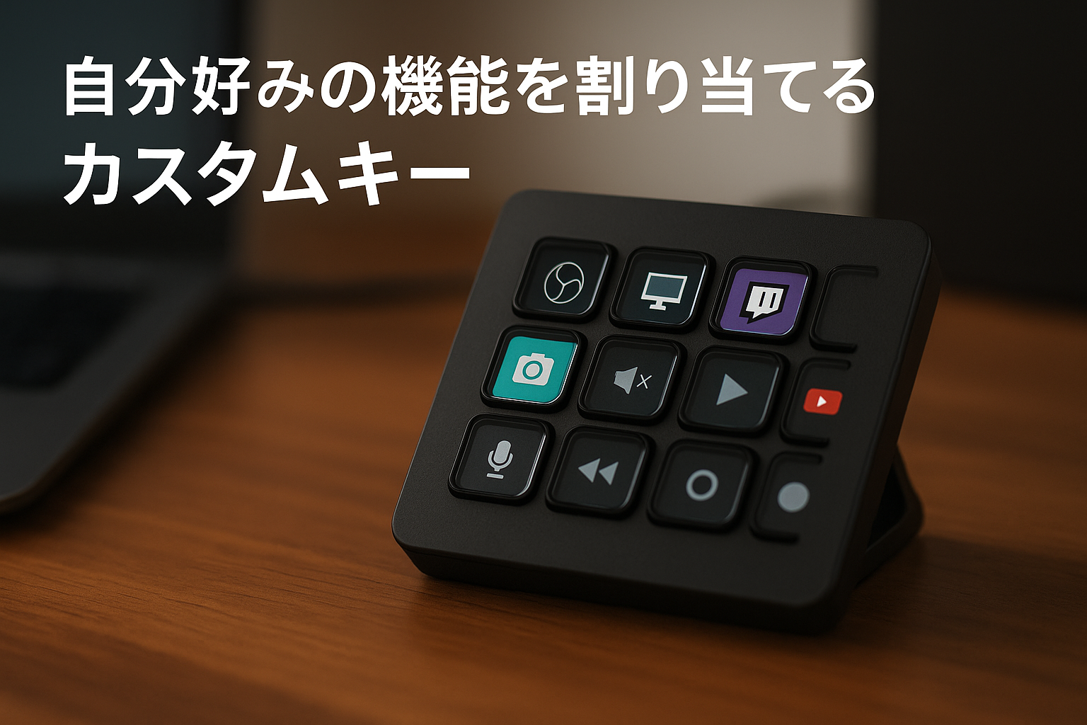 HSV293 Slim ショートカットキー 15個のカスタムキー Windows 10/macOS Twitch YouTube (ブラック)