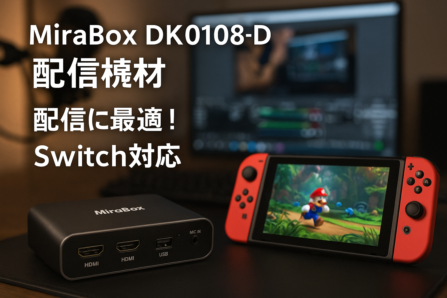 mirabox DK0108-D 配信機材 配信 switch対応