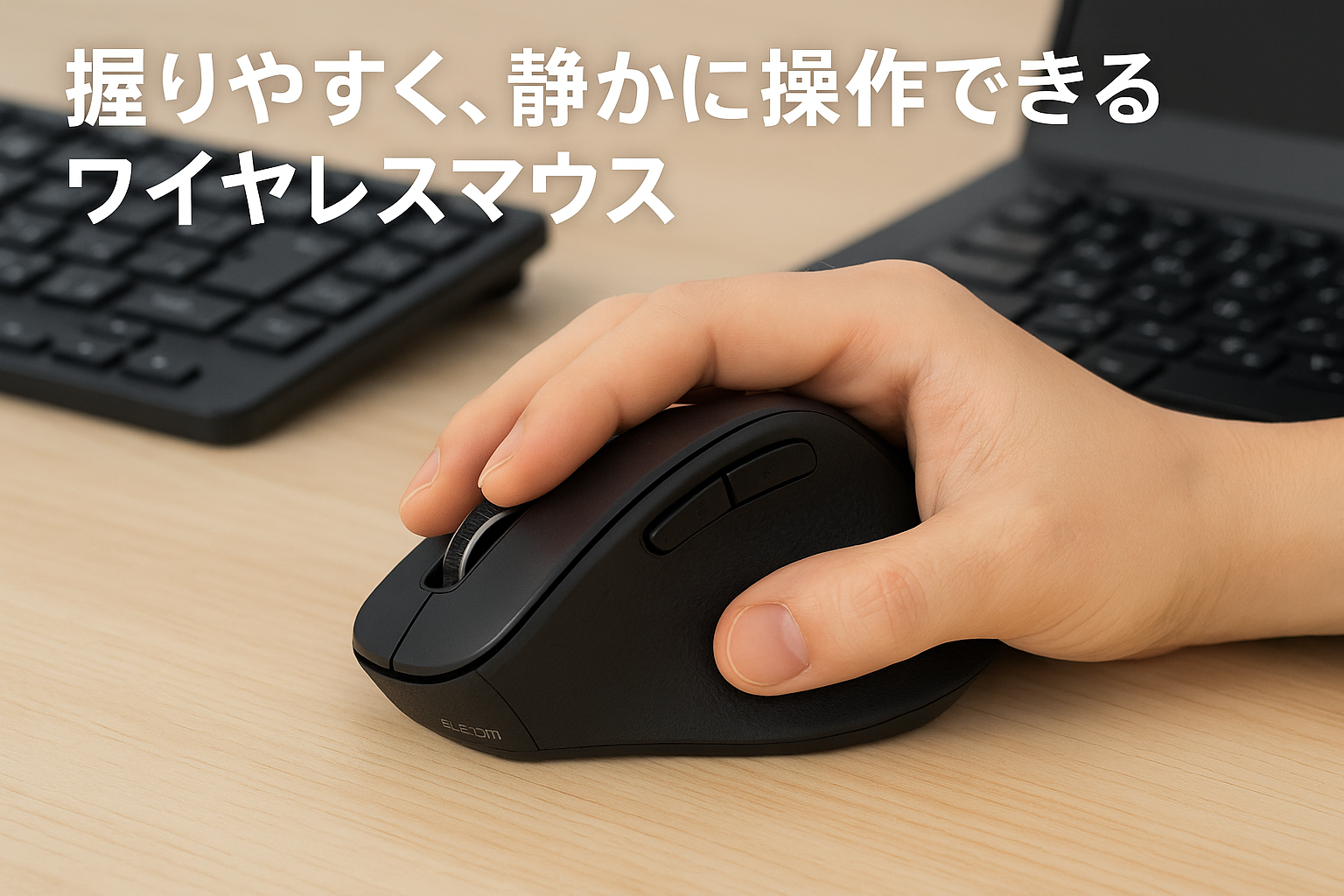 エレコム ワイヤレスマウス Bluetooth EX-G 握りの極み 静音設計 5ボタン Lサイズ ブラック M-XGL15BBSBK