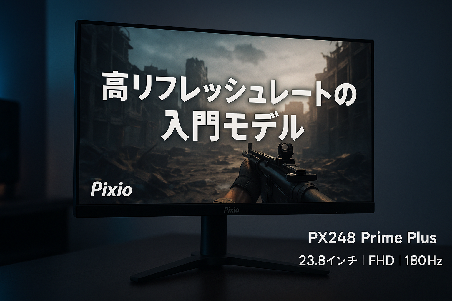 Pixio PX248 Prime Plus Black ゲーミングモニター 23.8インチ 180Hz 黒 ブラック FHD ピクシオ 2年保証 初心者