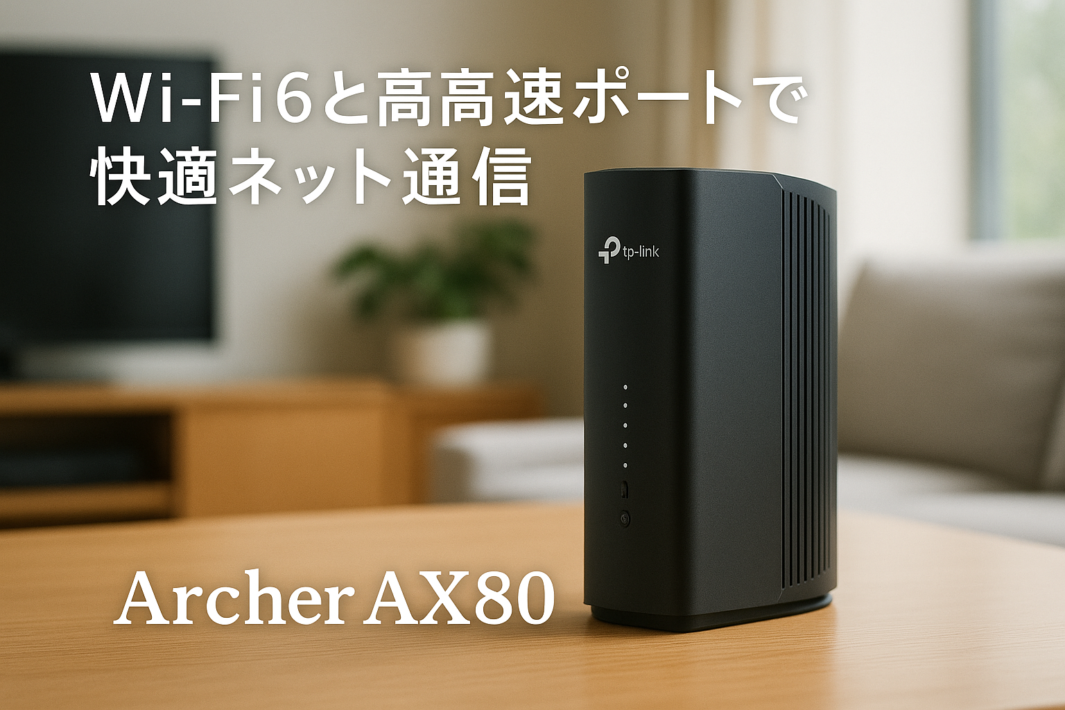 TP-Link WiFi ルーター 無線LAN WiFi6 11AX AX6000 4804 + 1148Mbps 2.5Gbps WAN/LANポートx1 縦型 IPv6 IPoE VPN EasyMesh 対応 メーカー保証3年 エコフレンドリーボックス Archer AX80