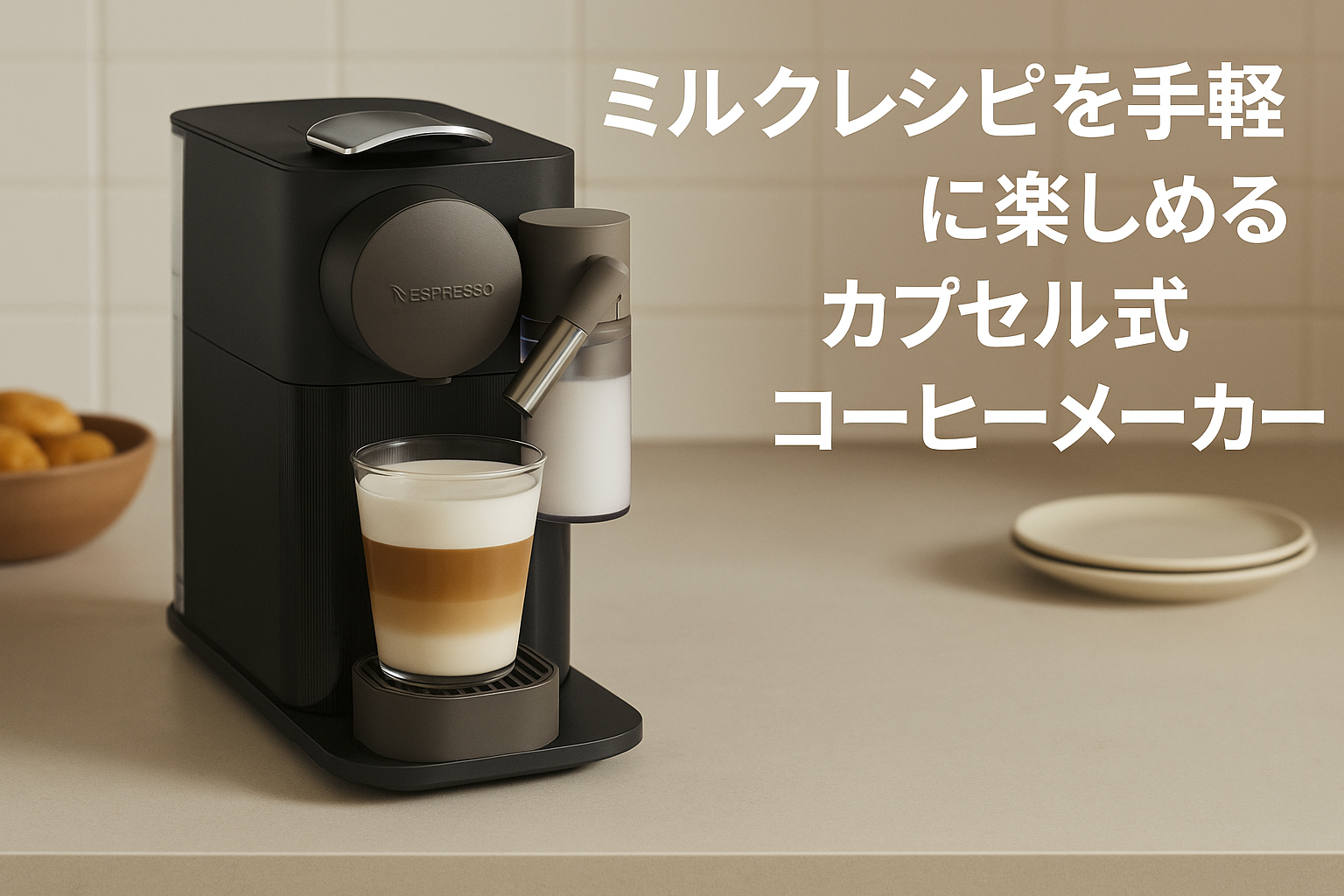 ネスプレッソ カプセル式コーヒーメーカー ラティシマ・ワン プラス シャドーブラック 水タンク容量1L ミルクレシピ対応 F121-BK-W