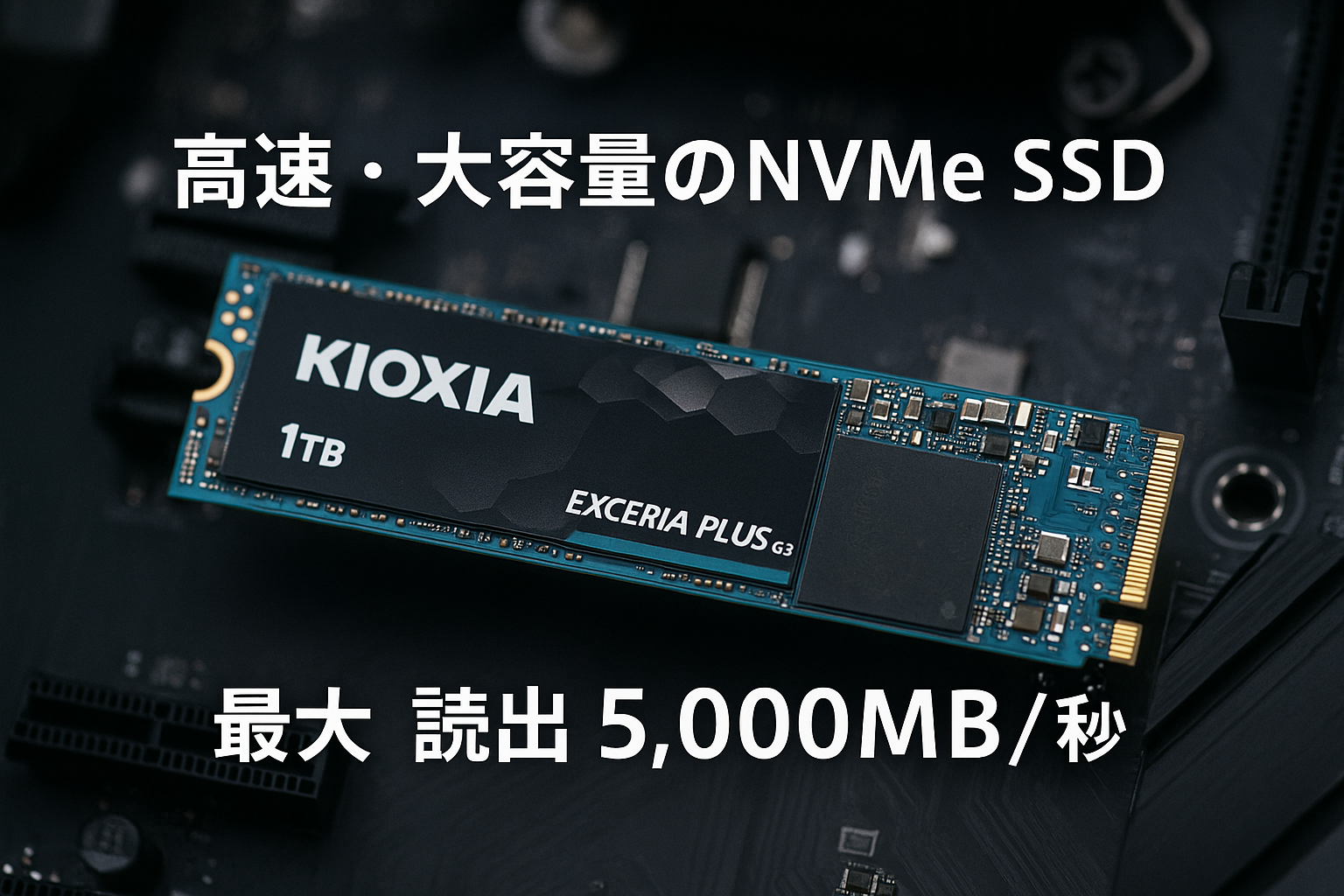 キオクシア KIOXIA 内蔵 SSD 1TB NVMe M.2 Type 2280 PCIe Gen 4.0×4 (最大読込: 5,000MB/s) 国産BiCS FLASH TLC搭載 国内正規代理店5年保証 EXCERIA PLUS G3 SSD-CK1.0N4PLG3N【国内正規代理店保証品】