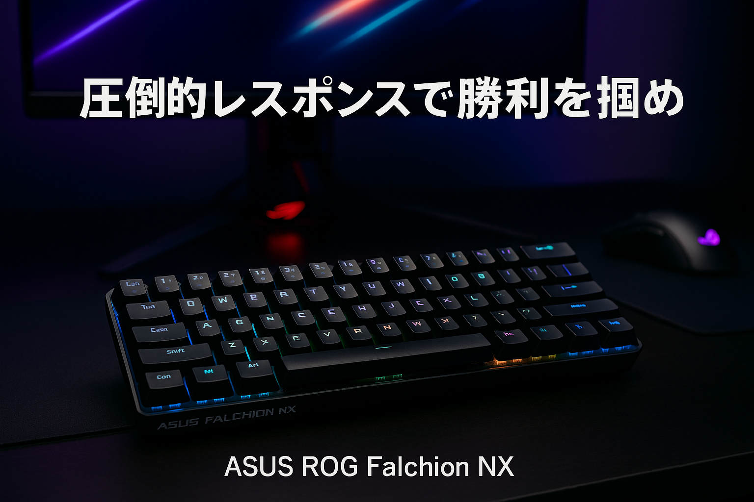 ASUS ゲーミングキーボードROG Falchion NX メカニカル ワイヤレス 65%レイアウト ROG NXスイッチ FPS US配列 バッテリー 最大450時間 RGBライティング 国内正規品