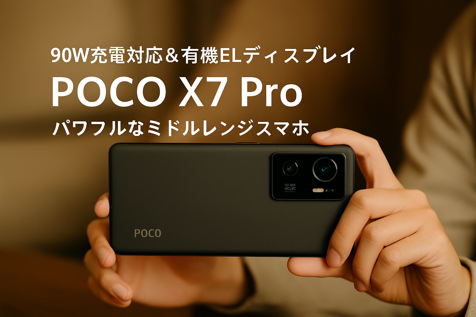 Xiaomi POCO X7 Pro 12GB+512GB 日本語版 Simフリー スマートフォン 90Wハイパーチャージ 120Hz 有機ELディスプレイ IP68防塵・防水 docomo/au/SoftBank/Rakuten Mobile 回線対応 ブラック