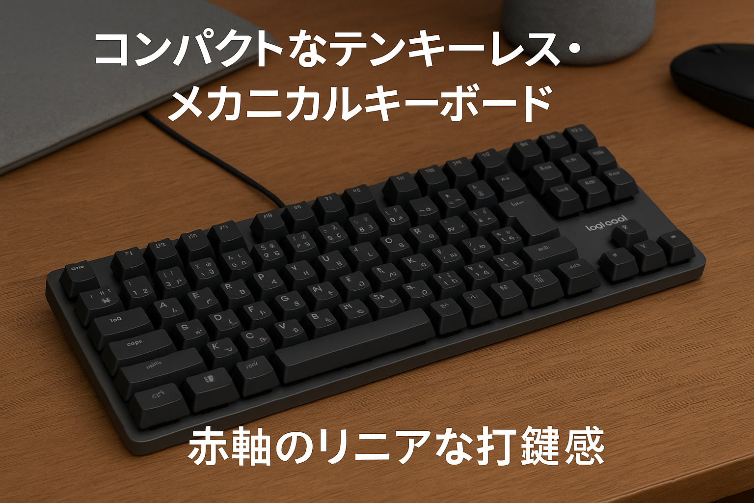 Logicool(ロジクール) ロジクール K835GPR 有線 メカニカルキーボード 赤軸 リニア テンキーレス コンパクト グラファイト windows surface K835 国内正規品