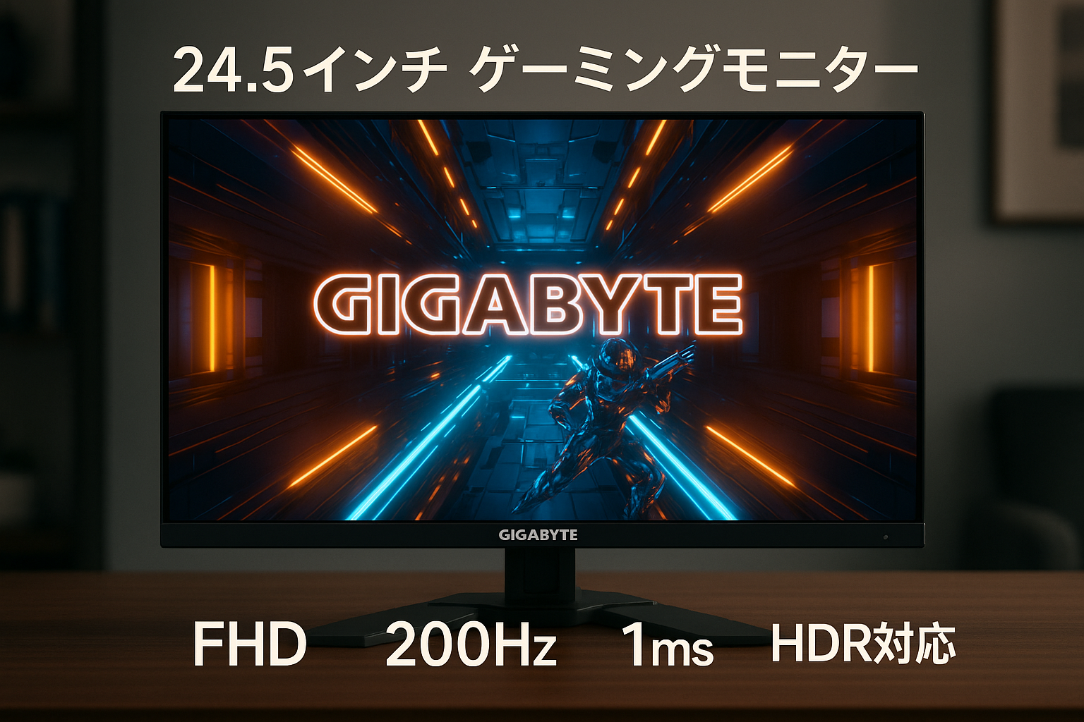 GIGABYTE ゲーミングモニター 24.5インチ FHD 平面モニター 200Hz 1ms HDR対応 G25F2