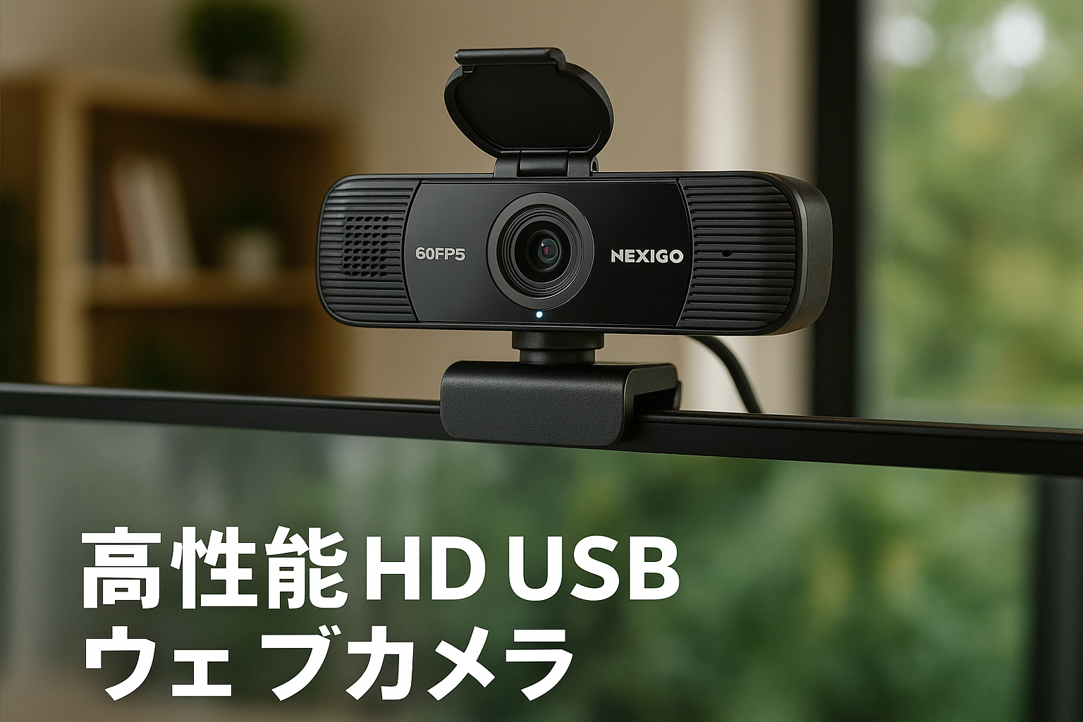 NexiGo webカメラ 60fps マイク内蔵 N660P 1080P ウェブカメラ ソフトウェア制御 カバー付属 オートフォーカス HD usbカメラ コンピューター用ウェブカメラ OBS/ゲーム/Zoom/Skype/FaceTime/Teams/Twitch用 小型 ブラック