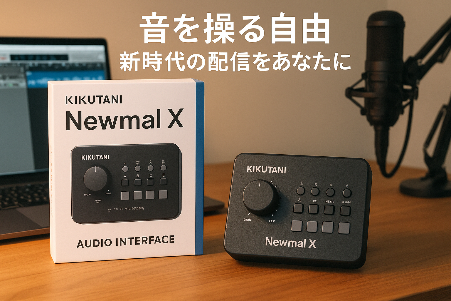 KIKUTANI Newmal X オーディオインターフェース リバーブやエコーなど内蔵エフェクト16種 オンオフ可能 生配信 DTM 録音 キクタニ